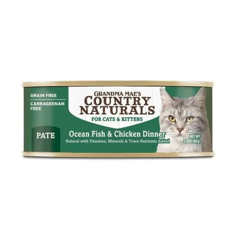 Grandma Mae's Pate Ocean Fish Chicken Wet Cat Food 2.8oz