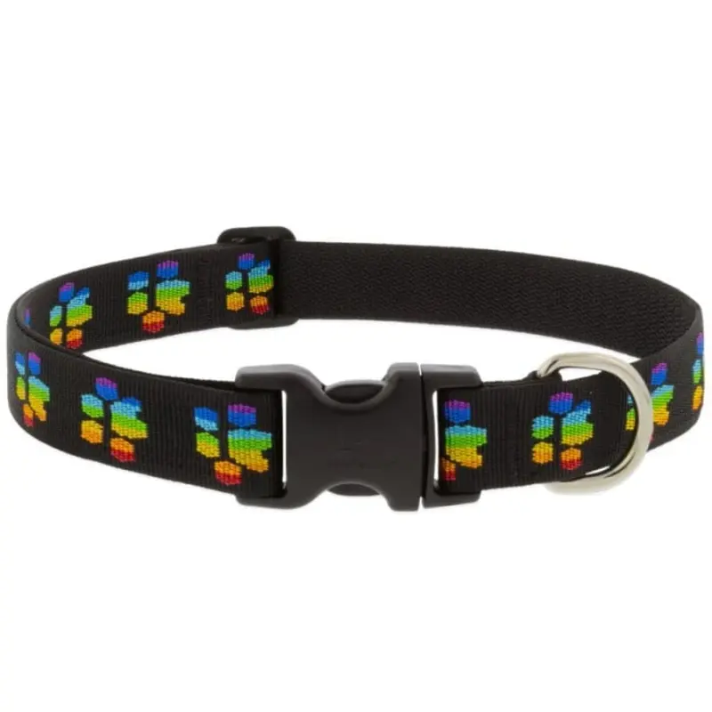 Lupine Dog Collar Adjustable 1" Wide x 12"-20" Neck Size Peace Paws