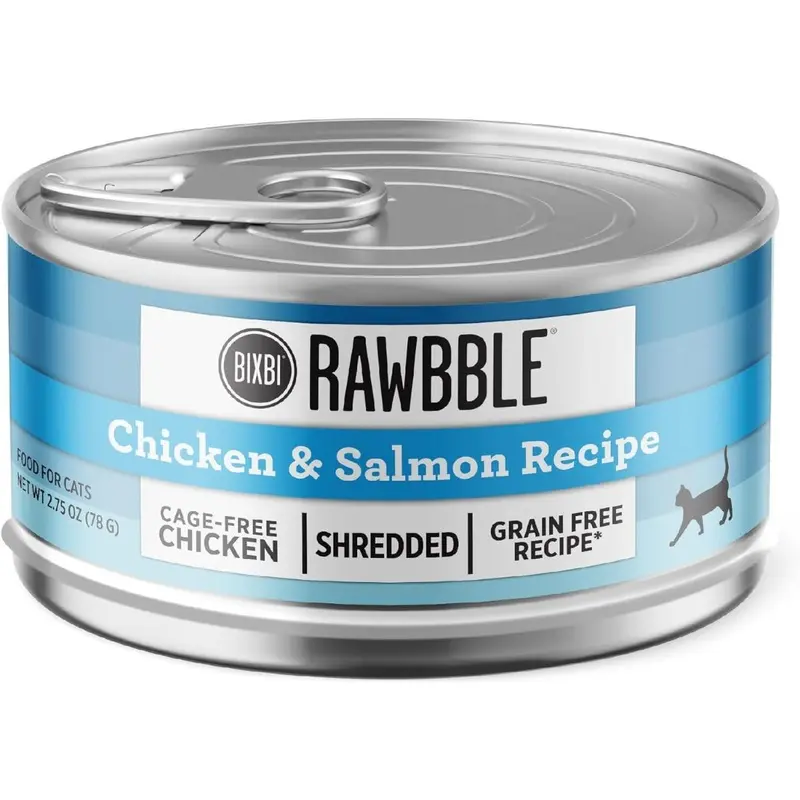 Bixbi Rawbble Shredded Chicken & Salmon Wet Cat Food 2.75oz