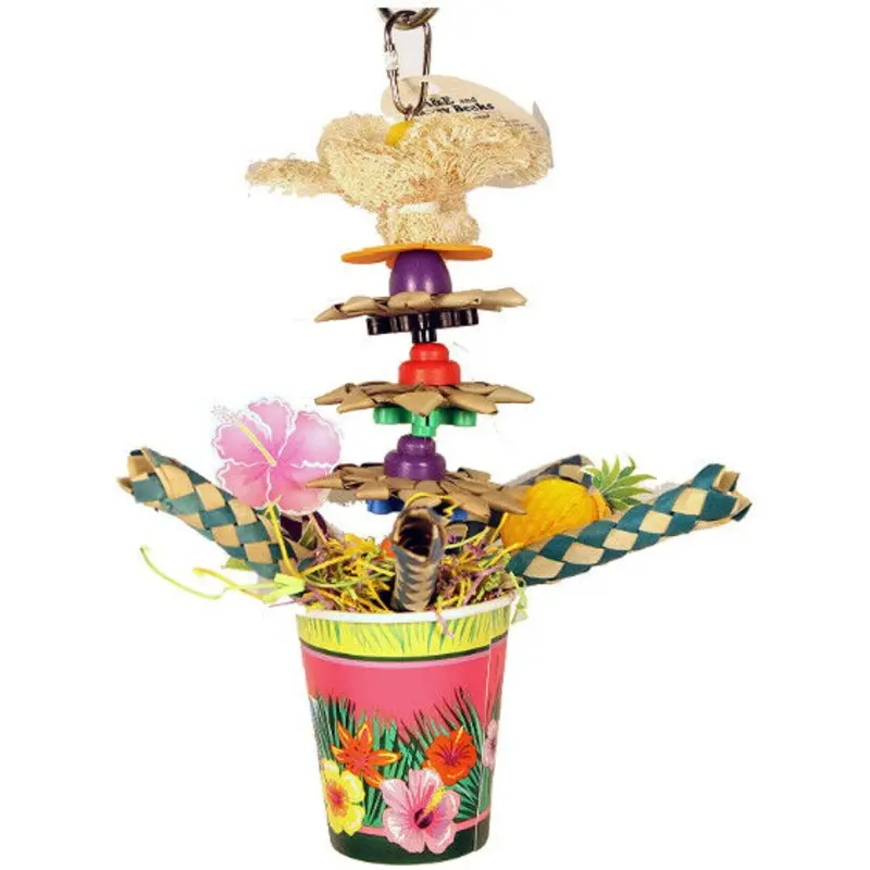 A&E Happy Beaks Tropical Punch Cocktail Bird Toy