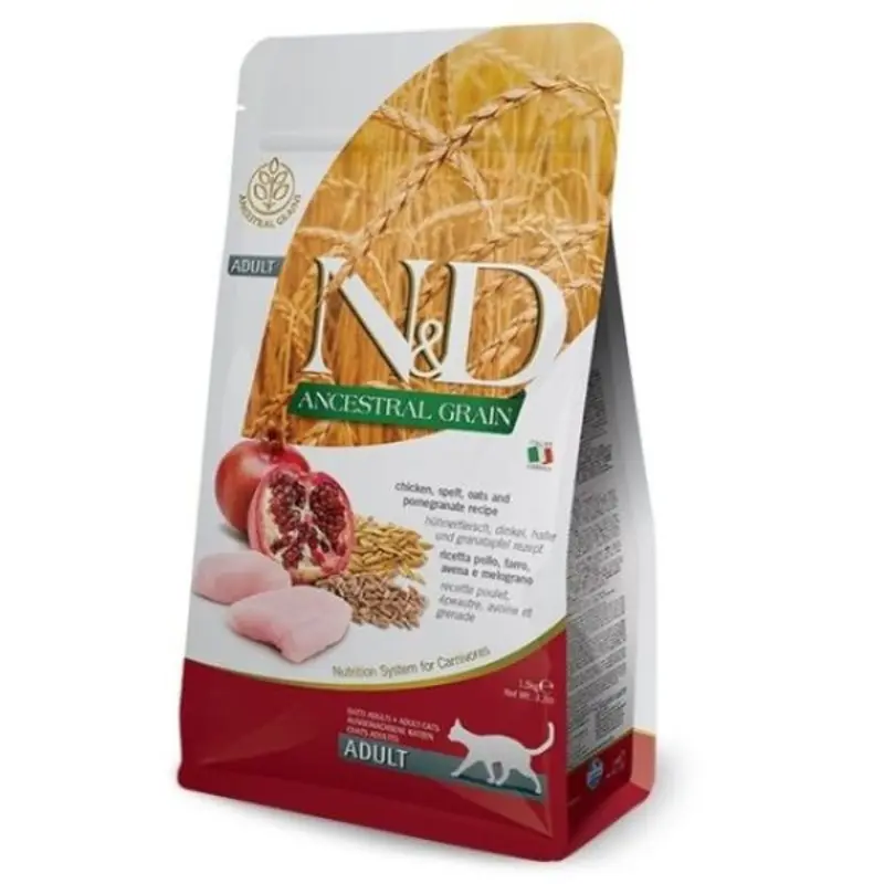 Farmina N&D Ancestral Grain Dry Cat Food - Chicken & Pomegranate - 11lb