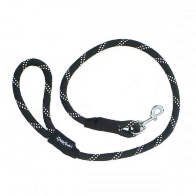 The ZippyPaws CLIMBERS Black Dog Leash, 6 Feet