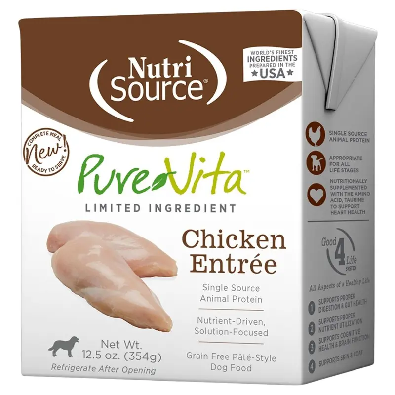 PureVita Tetra Pak Chicken Stew Wet Dog Food 12.5oz