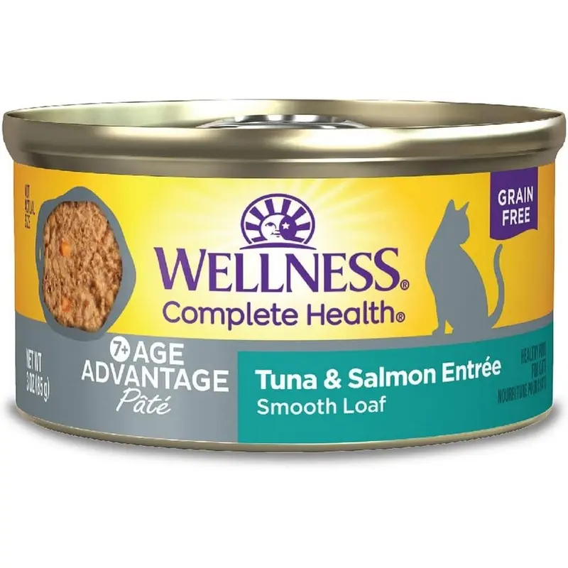 Wellness Complete Health Age Advantage Pate 7+ Tuna Salmon Cat Food 3oz