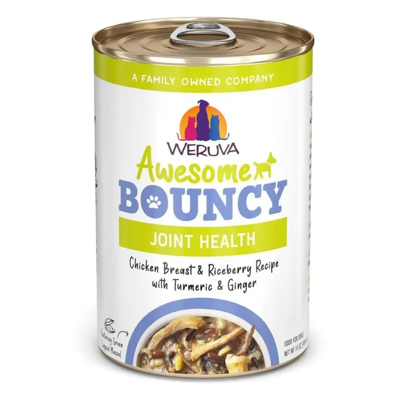 Weruva Awesome Bouncy Chicken Breast & Riceberry Turmeric & Ginger Dog Food 14oz
