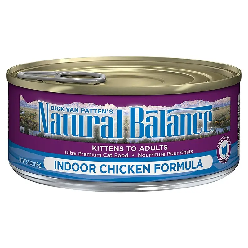 Natural Balance Ultra Premium Indoor Wet Cat - Chicken - 5.5oz Can