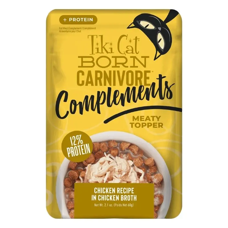 Tiki Cat Born Carnivore Complements Chicken Cat Food Topper 2.1oz