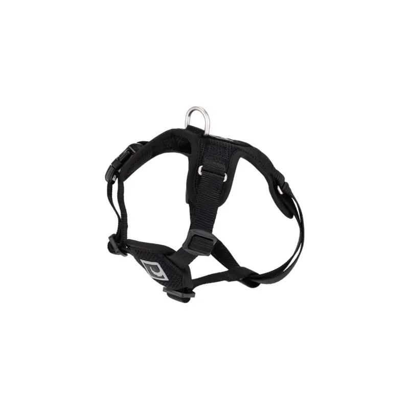 RC PETS Dog Forte Step In Harness, Black, S, 18" - 22"