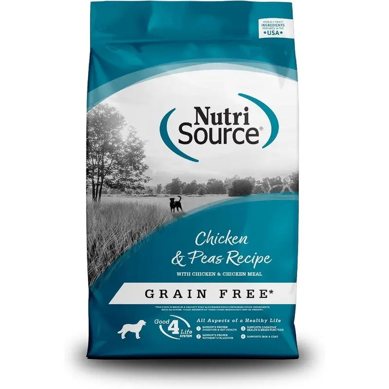 NutriSource  Grain Free Dry Dog Food - Chicken & Peas - 12lb Bag