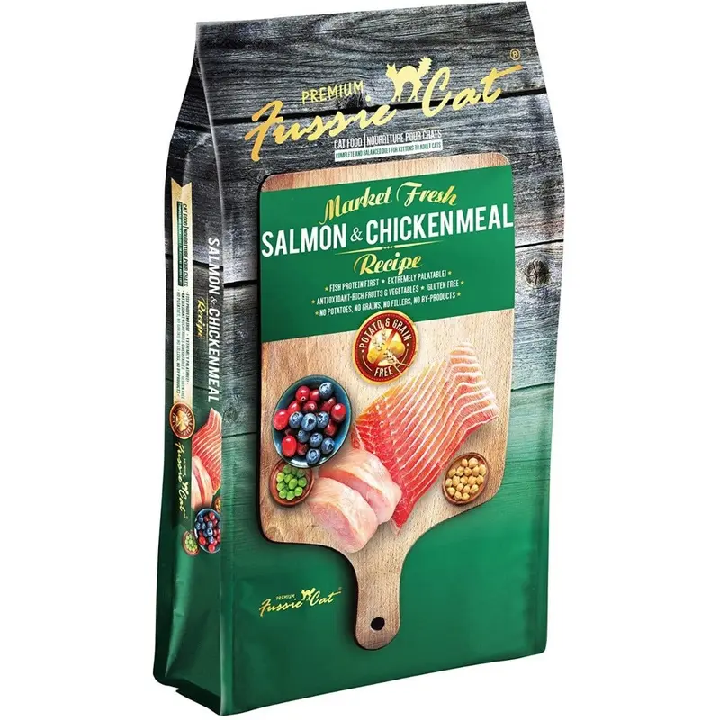 Fussie Cat Market Fresh Salmon & Chicken Formula Grain-Free Dry Cat Food 10lb