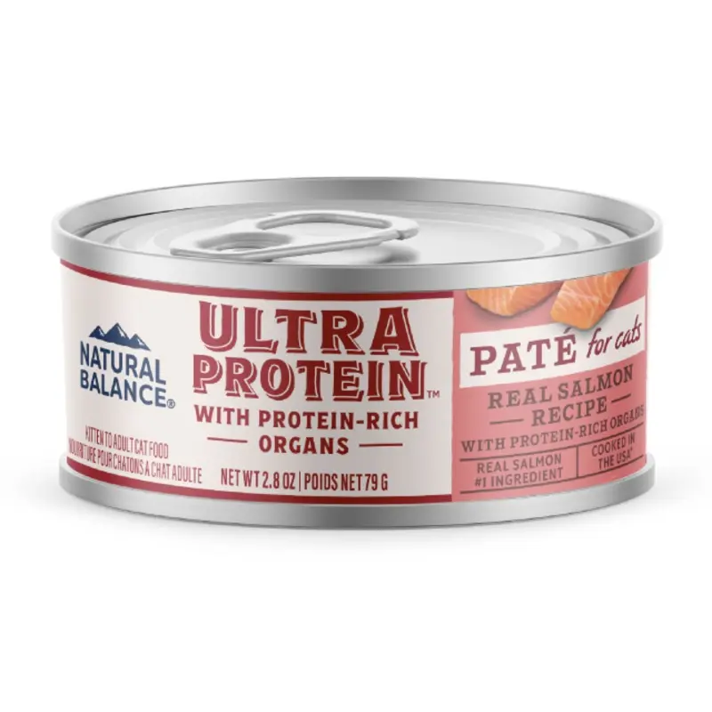 Natural Balance Ultra Protein Wet Cat Food - Salmon & Organ Pate - 2.8oz Can