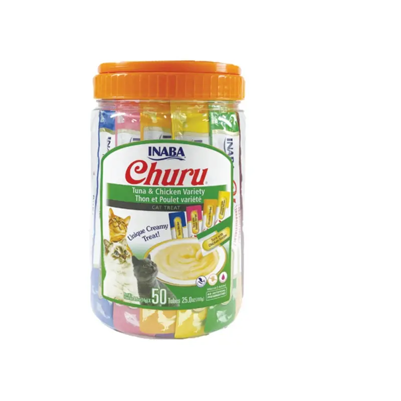 INABA Churu Tuna and Chicken Variety Jar Creamy Cat Treat 50 ct