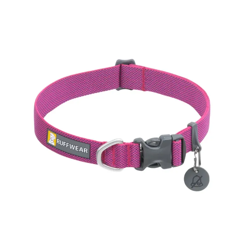RuffWear Hi & Light Dog Collar - 11-14" - Alpenglow Pink
