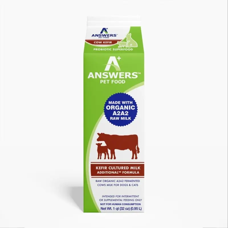 A+ Answers Fermented Raw Cow Milk Kefir 1 Quart