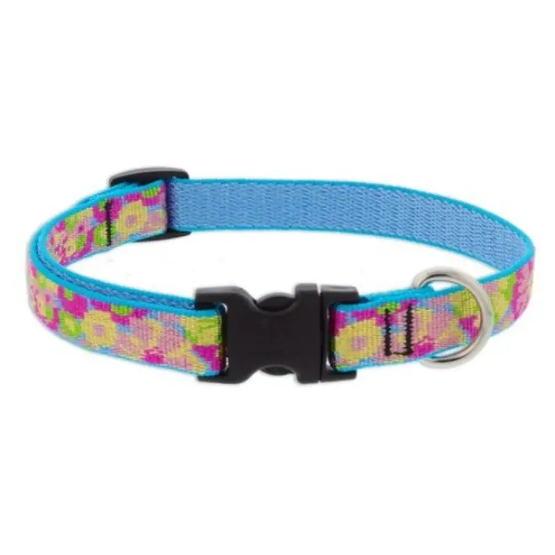 Lupine Pet Martingale Dog Collar 1" x 15"-22" Cottage Garden