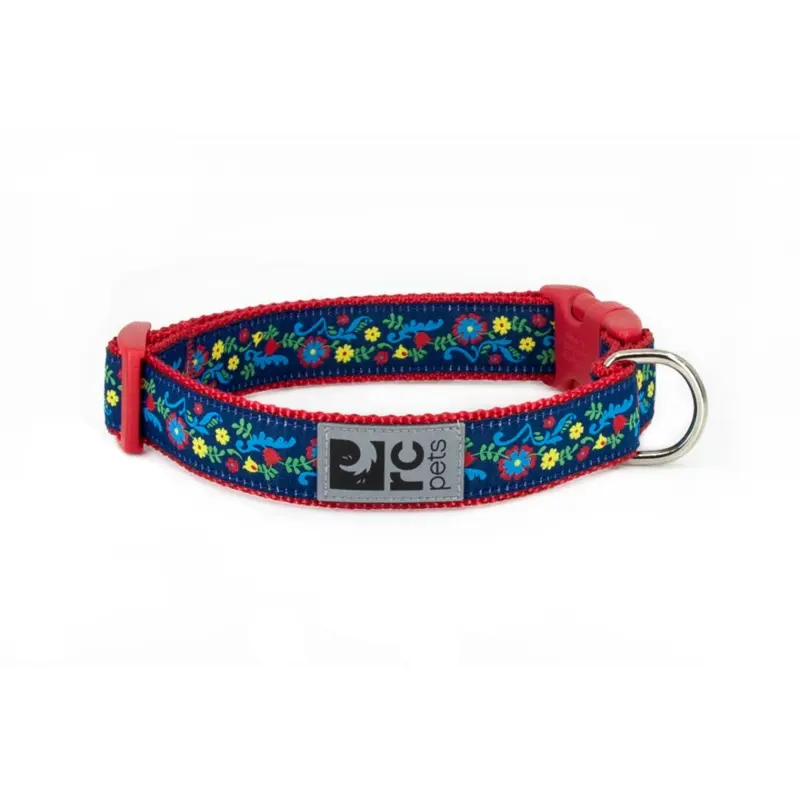 RC PETS Dog Clip Collar, Feeling Folksy, Large, 1"/ 15" - 25"