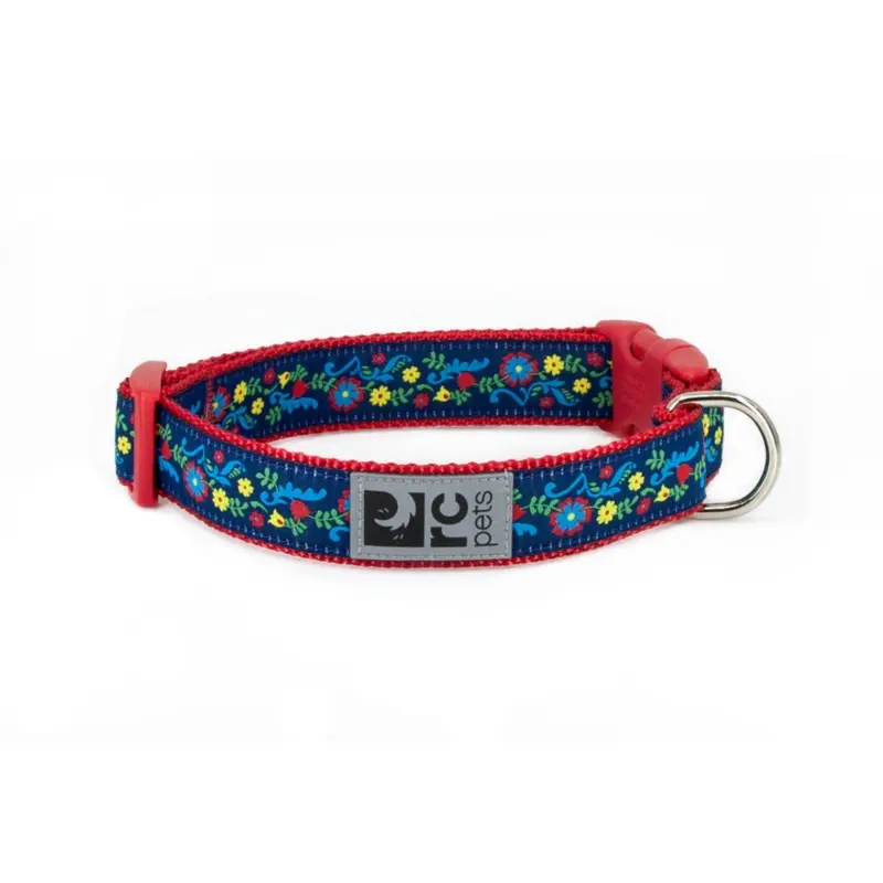RC PETS Dog Clip Collar, Feeling Folksy, XS, 5/8"/ 7"- 9"