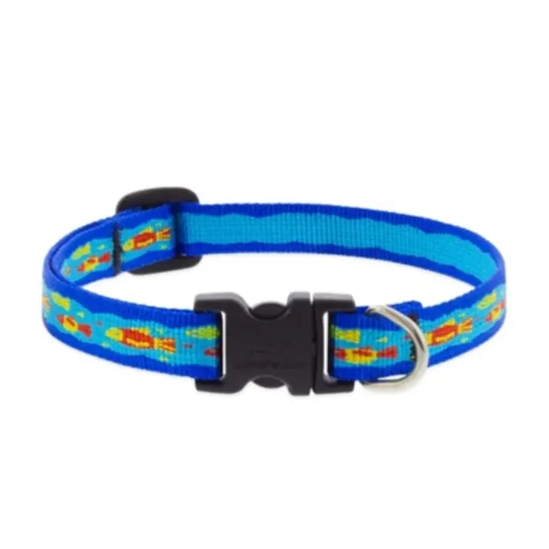 Lupine Pet Dog Collar 1/2" x 6"- 9" Wee Fishies
