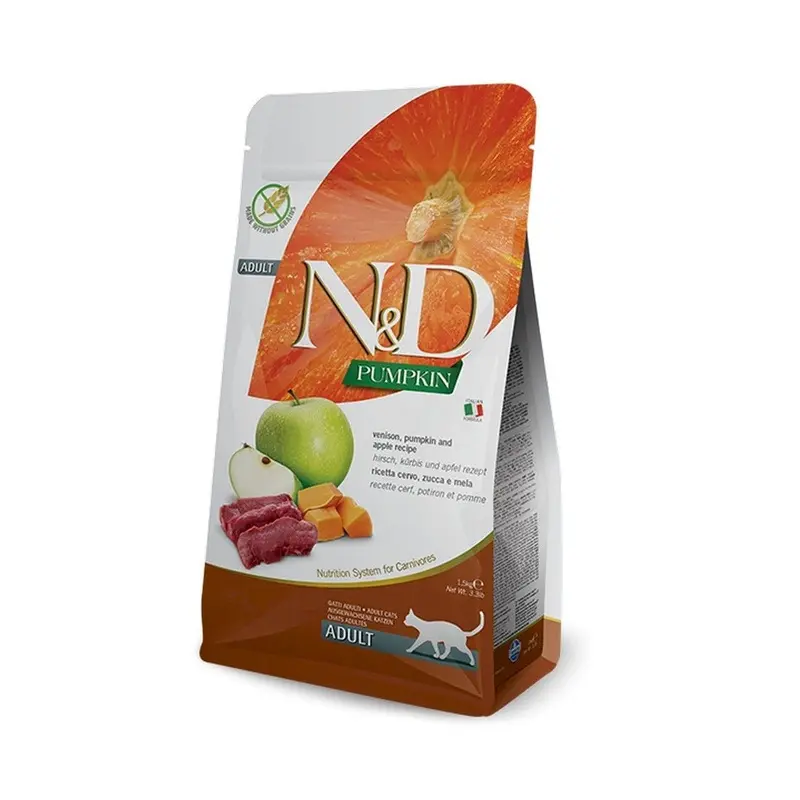 Farmina N&D Pumpkin Grain-Free Dry Cat Food - Venison - 11lb