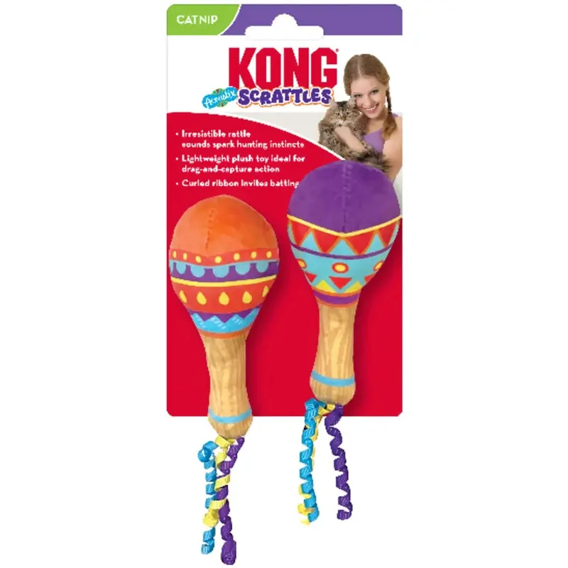 KONG Scrattles Acoustix 2Pk Cat Toys