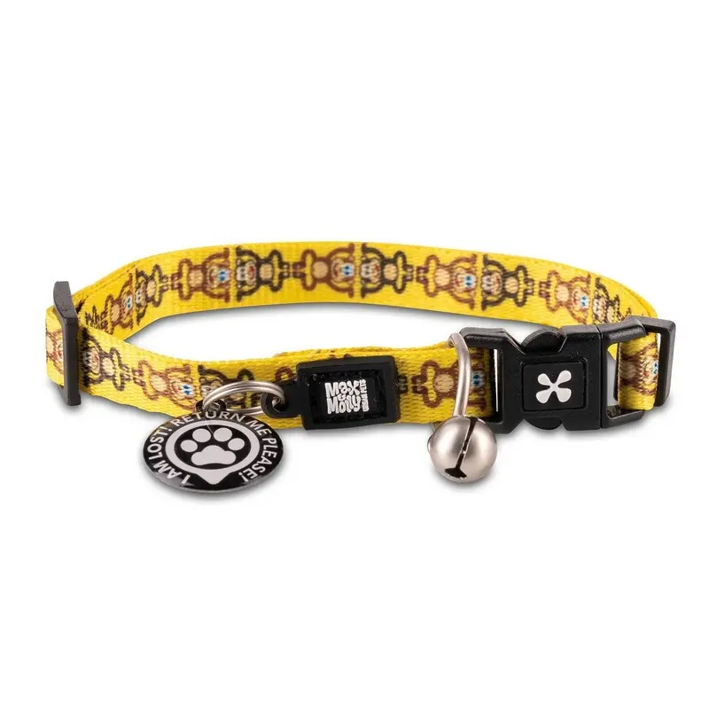 Max&Molly Smart ID Cat Collar Monkey Maniac