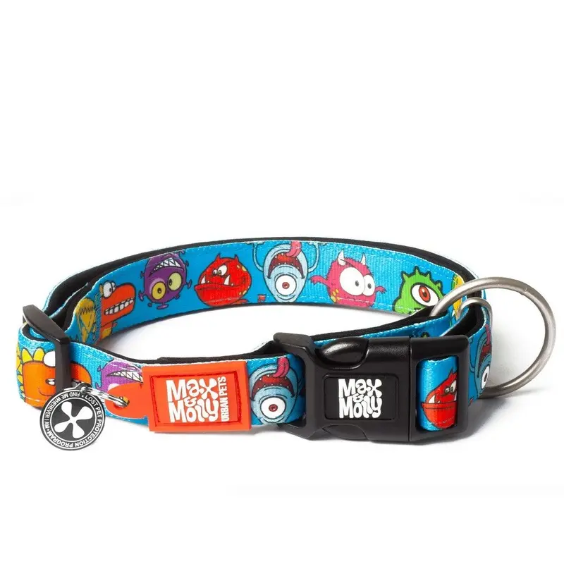Max&Molly Smart ID Collar Little Monsters XS 9-14"