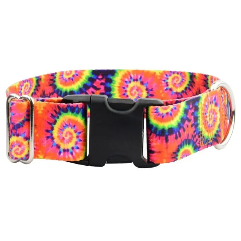 2 Hounds Design Classic Tie-Dye Dog Collar XL 1.5"