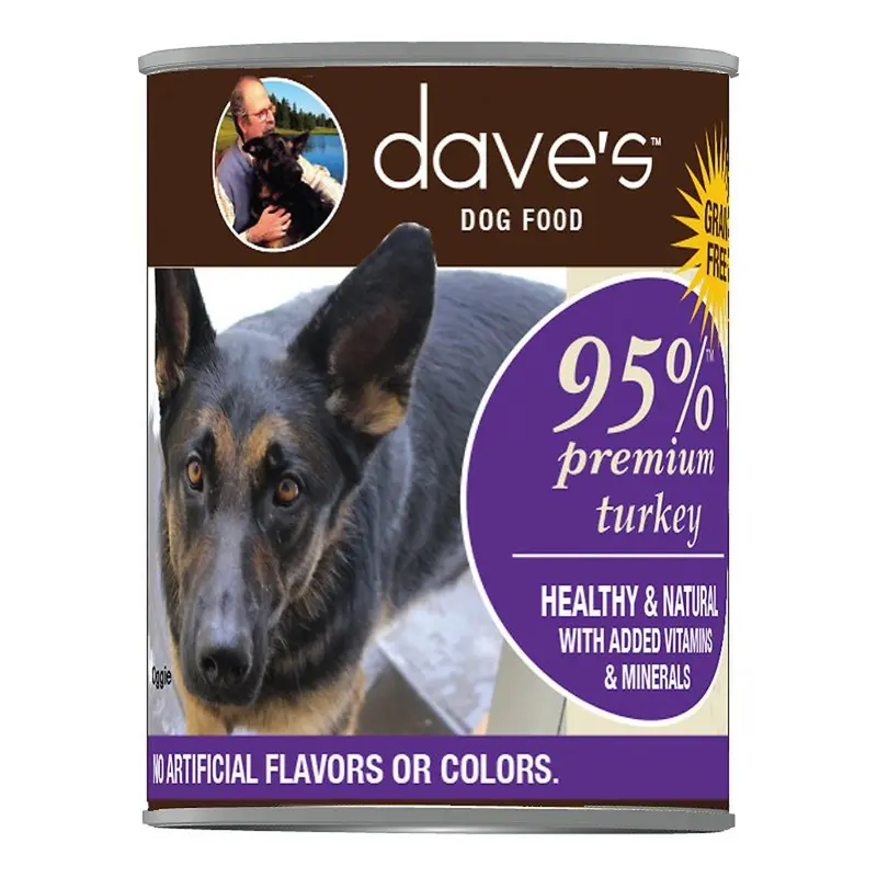 Dave's Pet Food 95% Premium Wet Dog Food - Turkey - 13oz Can