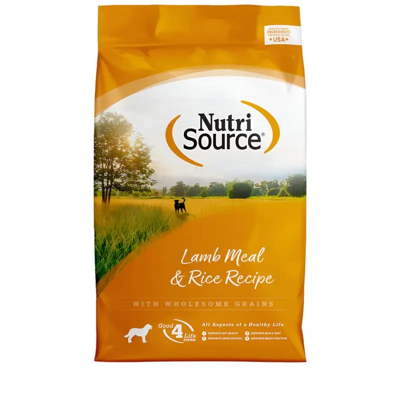 Nutrisource Wholesome Grains Dry Dog Food - Lamb Meal & Rice - 33lb Bag