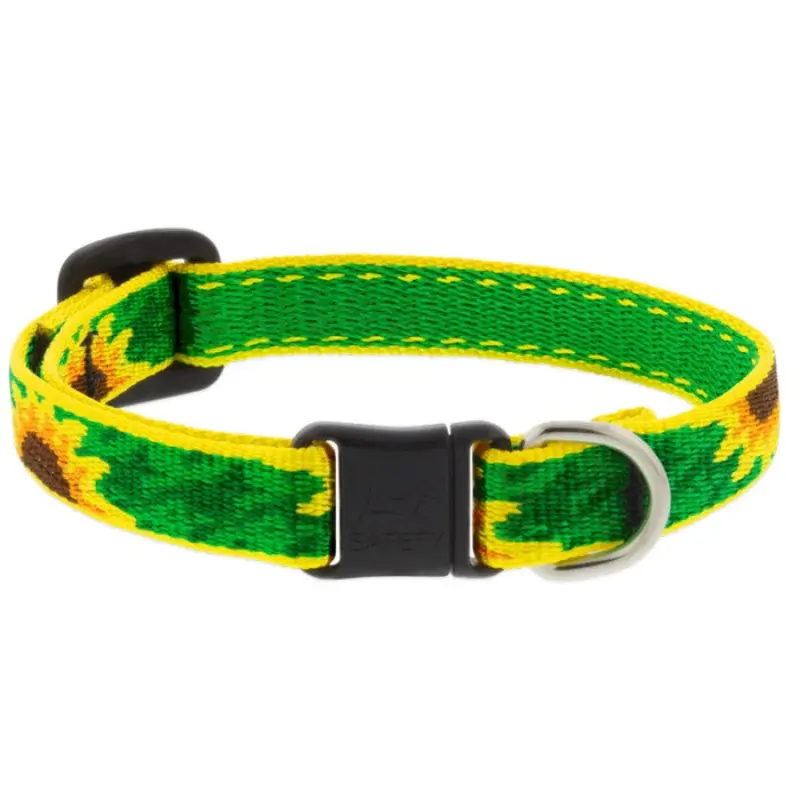 Lupine Original Designs Safety Cat Collar 1/2" x 8"-12" Sunflowers