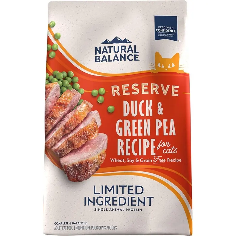 Natural Balance Reserve Grain Free Dry Cat Food - Duck & Green Pea - 4lb Bag