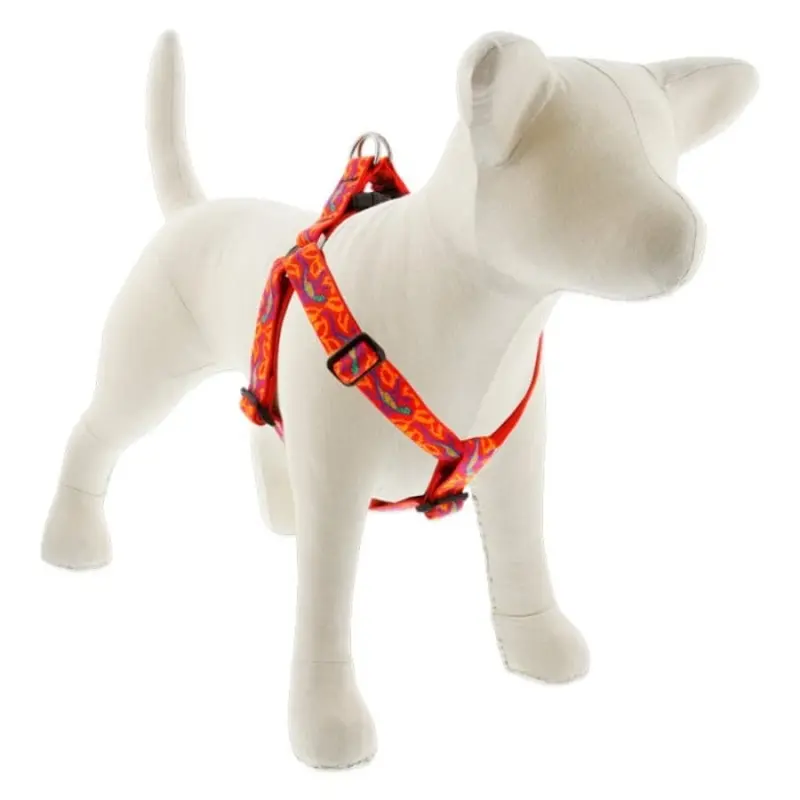 Lupine Original Designs Step In Dog Harness 1"x19"-28" Go Go Gecko