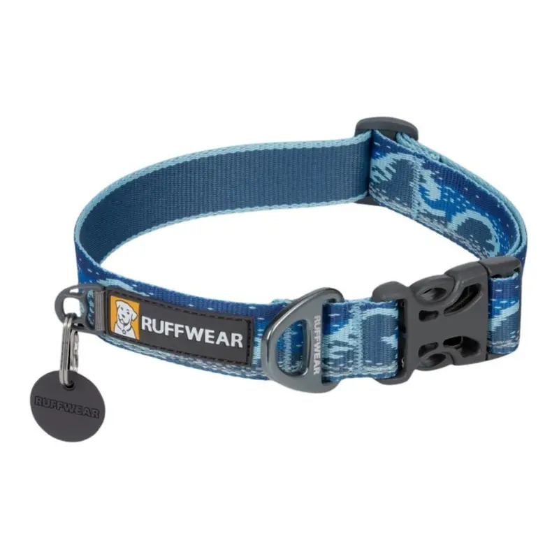 RuffWear Crag Reflective Dog Collar 11-14" Midnight Wave
