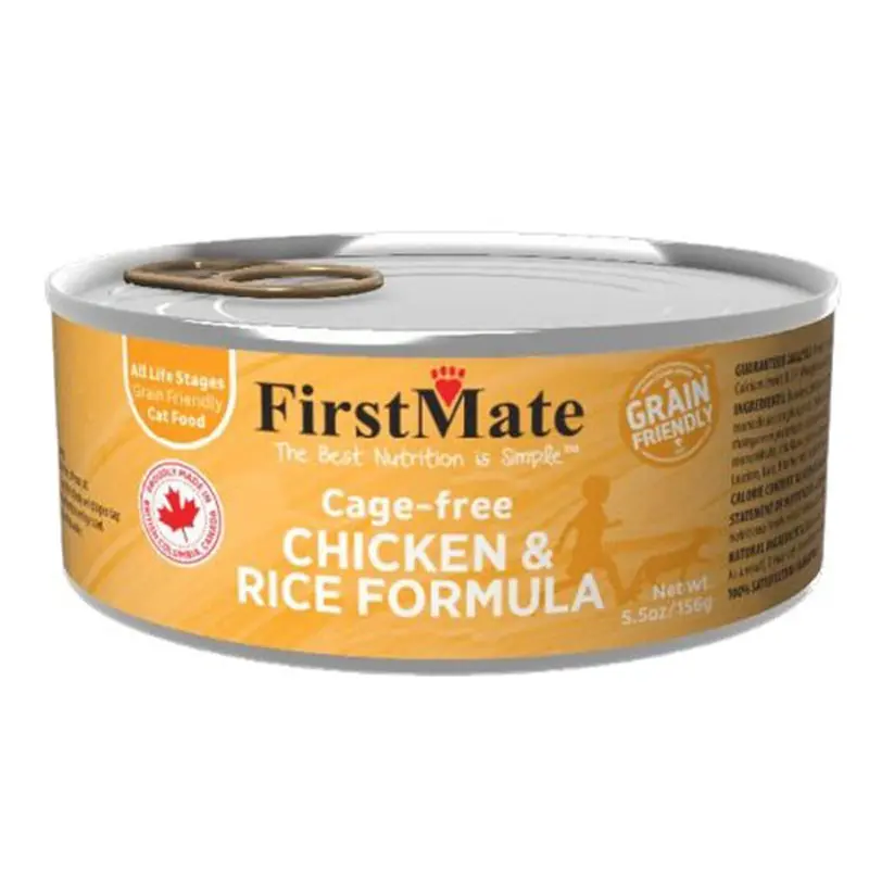 First Mate Cage-Free Chicken Rice Formula for Cats 5.5oz
