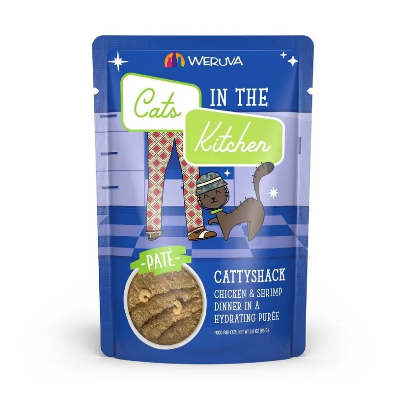Weruva Cats in the Kitchen Pate Cat Food - Cattyshack Chicken & Shrimp - 3oz Pouch