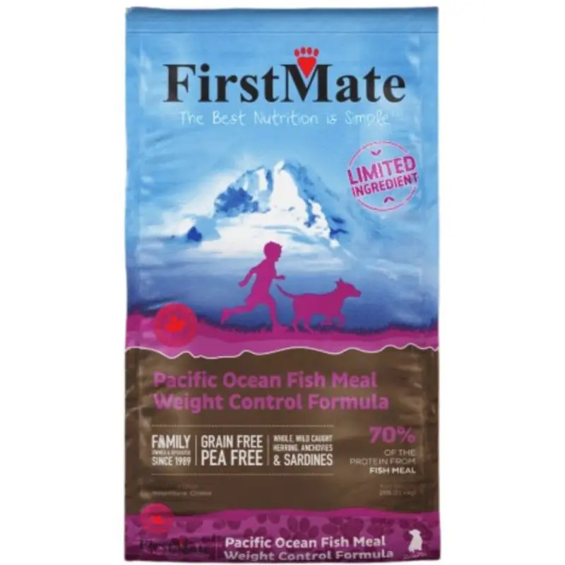First Mate Grain Free Fish Senior Weight Control Dry Dog Food 25lb