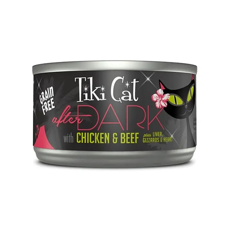 Tiki Cat After Dark Chicken Beef Canned Cat Food 5.5oz