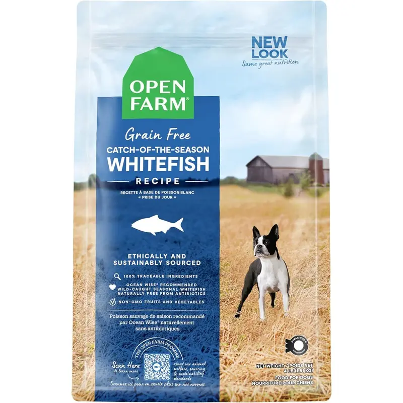 Open Farm Grain-Free Dry Dog Food - Catch-of-the-Season Whitefish - 4lb Bag