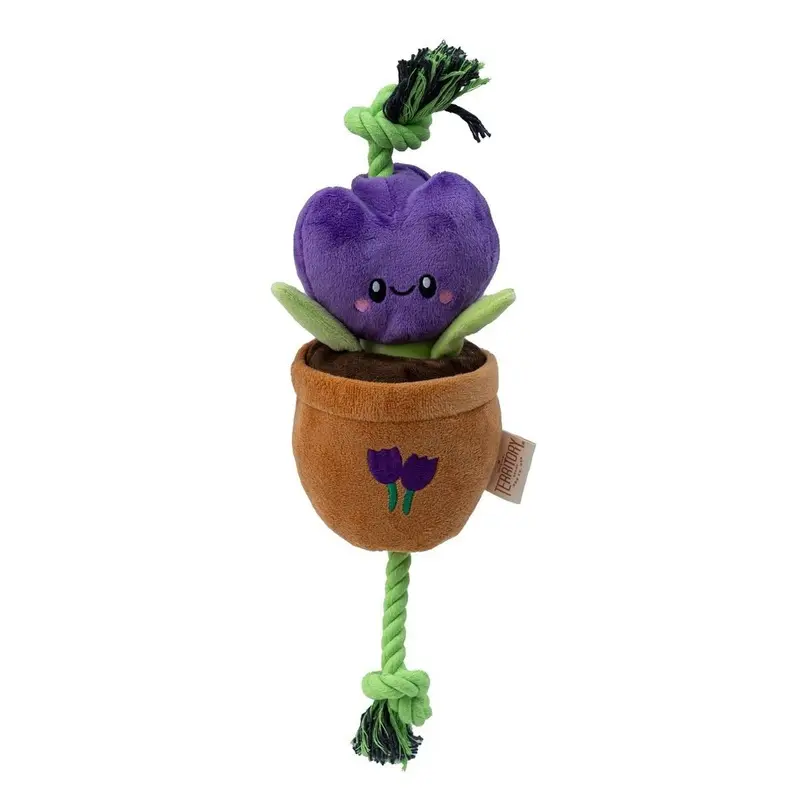 Territory Purple Flower Treat & Tug Dog Toy