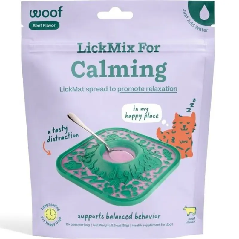 Woof Lick Mat Lickmix Calming Dog Treats 5.5oz