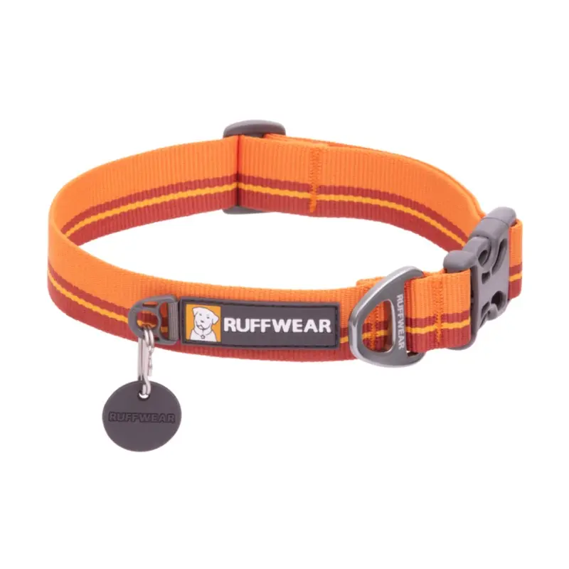RUFFWEAR Flat Out Dog Collar, Autumn Horizon, M, 14-20"