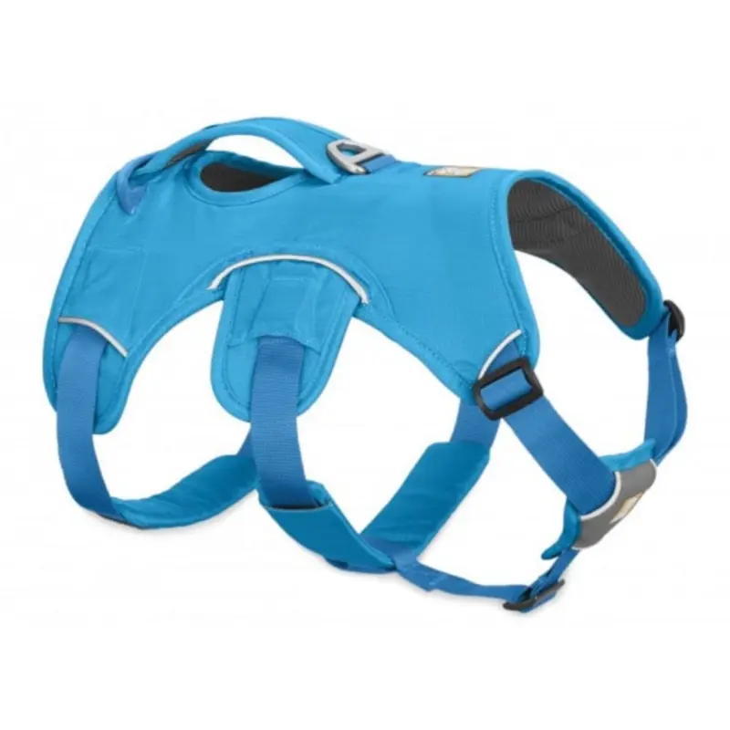 RUFFWEAR Web Master Dog Harness with Handle, Blue Dusk, XXS, 13-17"