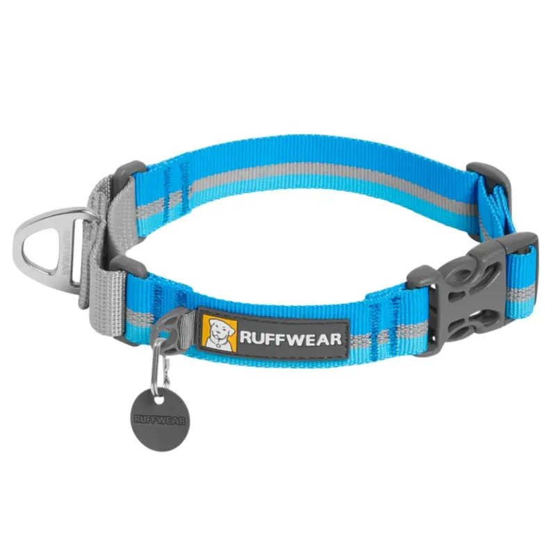 RUFFWEAR Web Reaction Martingale Dog Collar With Buckle, Blue Dusk, 14-17"