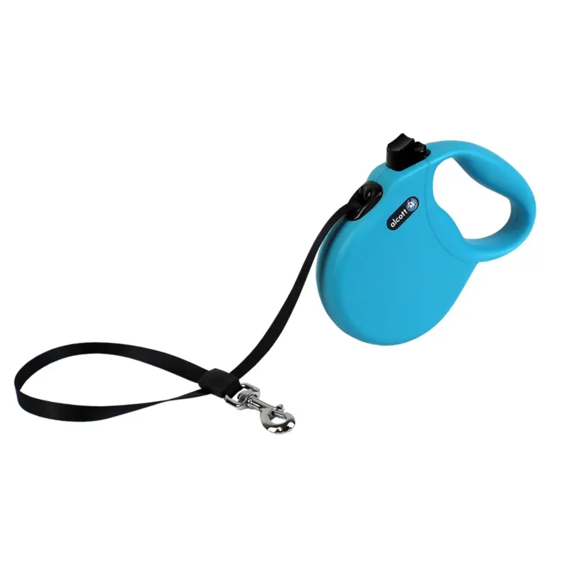Alcott Wanderer Retractable Leashes for Dogs, Blue, Medium, 16' long