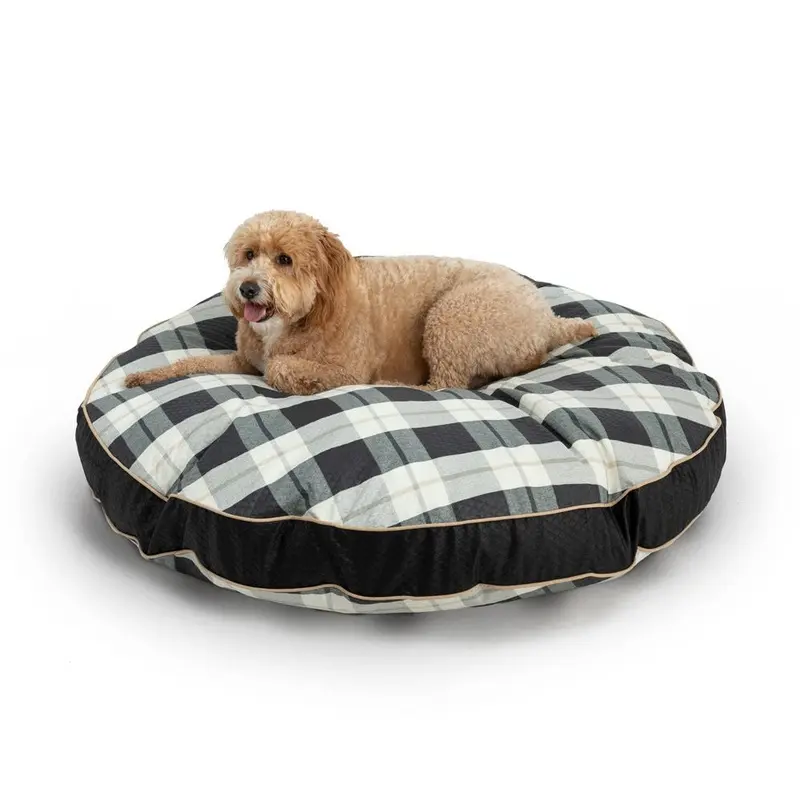 Snoozer Pool & Patio Round Dog Bed Small Barkely Black Diamond