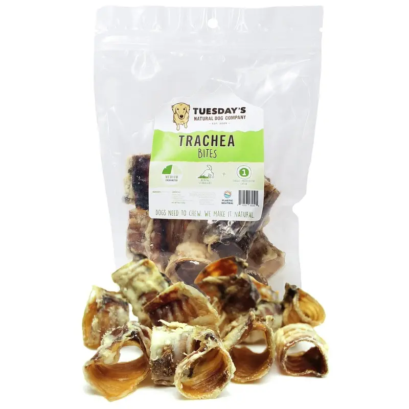 Tuesday's Beef Trachea Bites Dog Treats 8oz