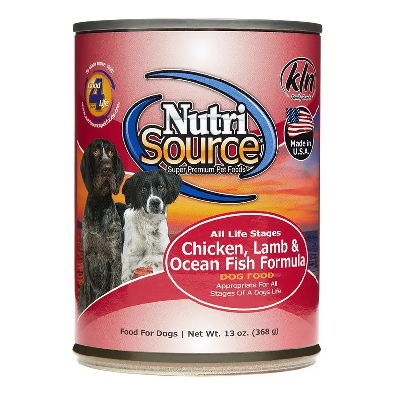 Nutrisource Pate Wet Dog Food - Chicken, Lamb, & Ocean Fish - 13oz Can
