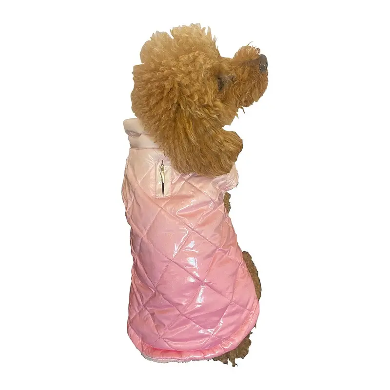 Coco Puffer Dog Coat Ombre'd Baby Pink