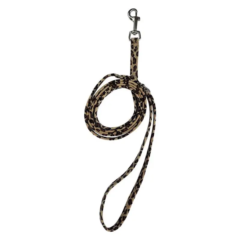 Ultrasuede Dog Leash Leopard