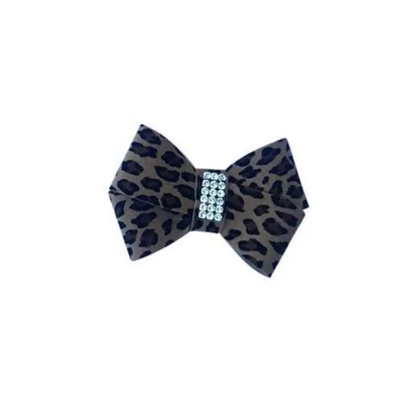 First Place Bow Dog Collar Slider Cheetah